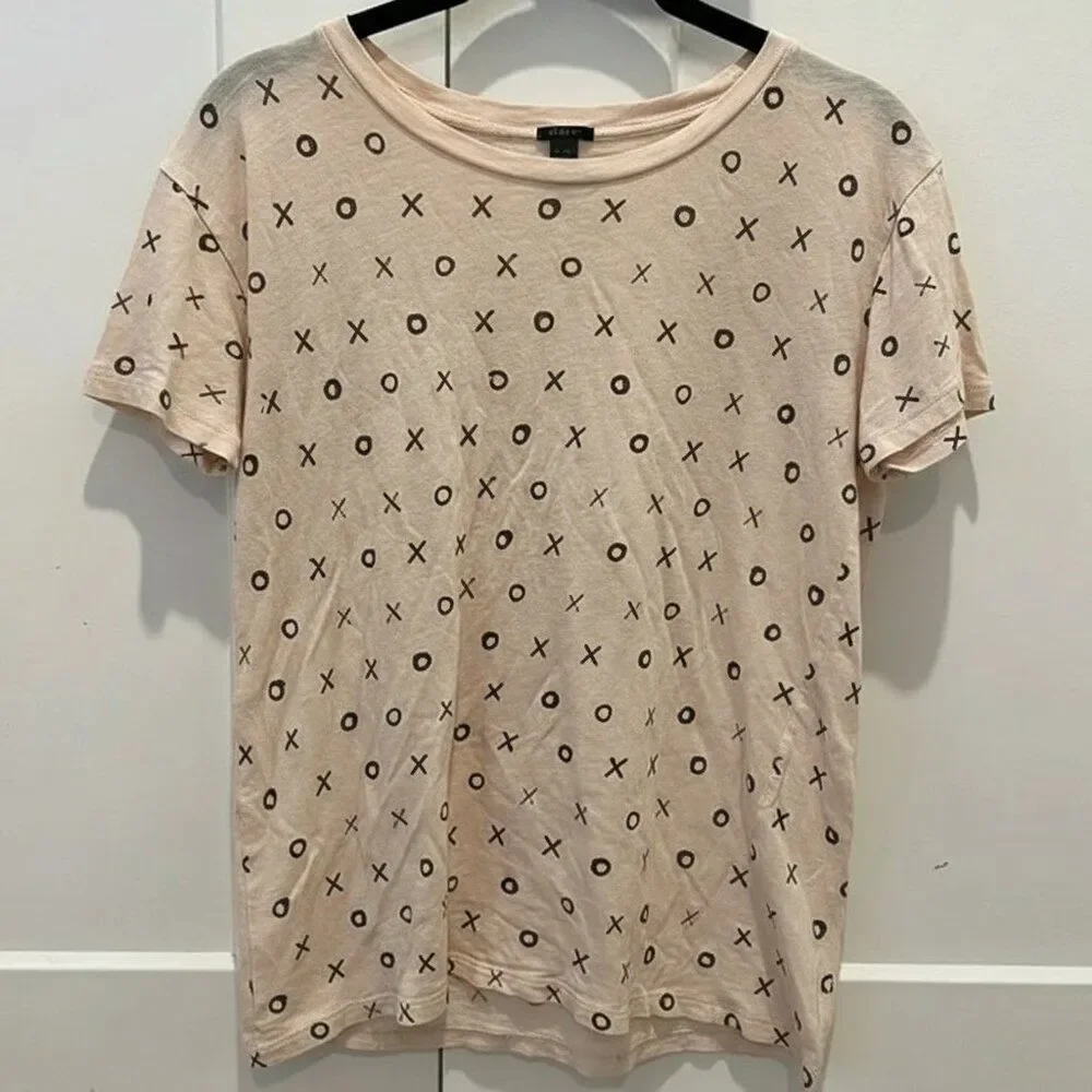 J. Crew Pale Pink Graphic T-Shirt XS